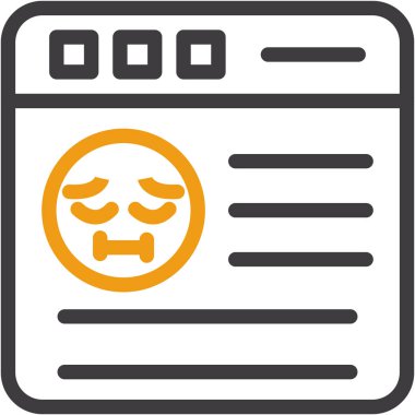 Bir yüz simgesinin vektör illüstrasyonu