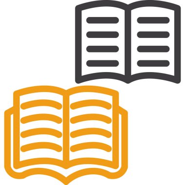 Kitap. Web simgesi basit illüstrasyon