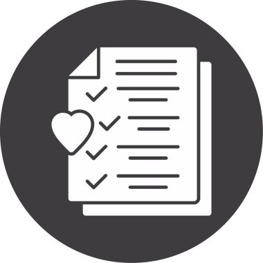 Kontrol listesi. Web simgesi basit illüstrasyon