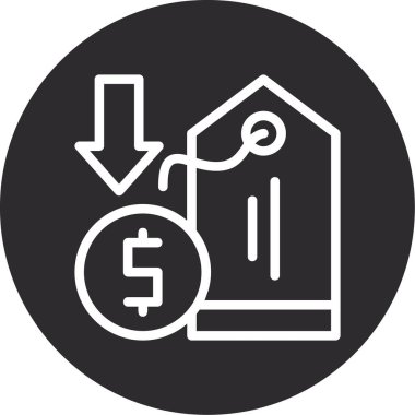 Para evi vektör simgesi. Düz çizim. Para ikonunun sembolü. beyaz arkaplanda izole edilmiş.