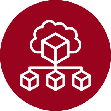 Bulut depolama simgesinin vektör çizimi