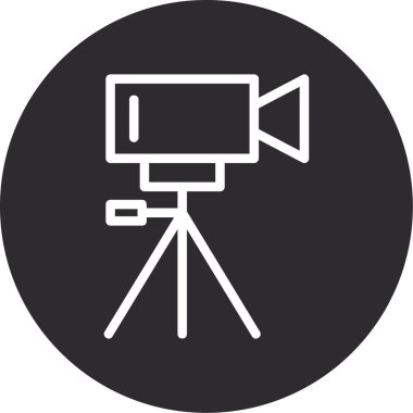 video kamera ikonu vektör illüstrasyonu