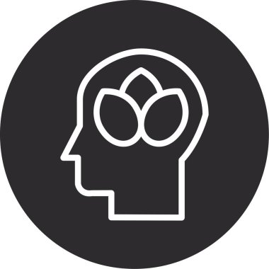 Soyut arkaplanda beyin simgesi izole edildi