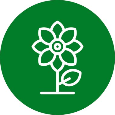 çiçek simgesi vektör illüstrasyonu