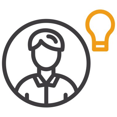 yaratıcı fikir simgesi, vektör illüstrasyonu