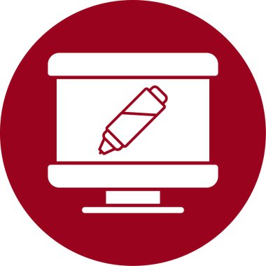 Dizüstü bilgisayar simgesinin vektör çizimi