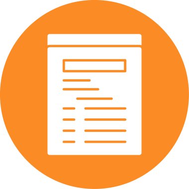 Belge. Web simgesi basit illüstrasyon