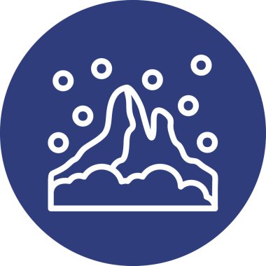 Bir dağ simgesinin vektör illüstrasyonu