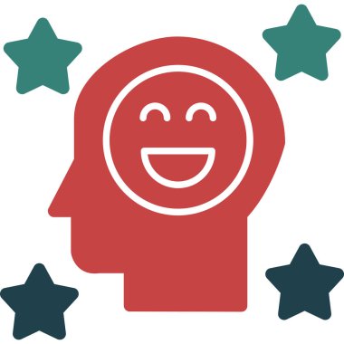 Gülümseme simgesi, vektör illüstrasyonu