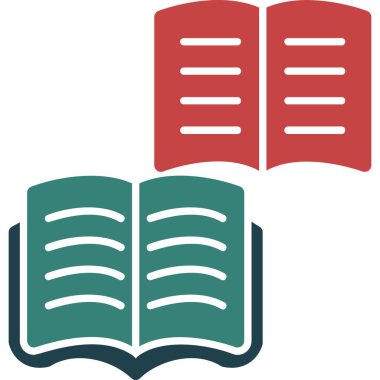 Kitap. Web simgesi basit illüstrasyon