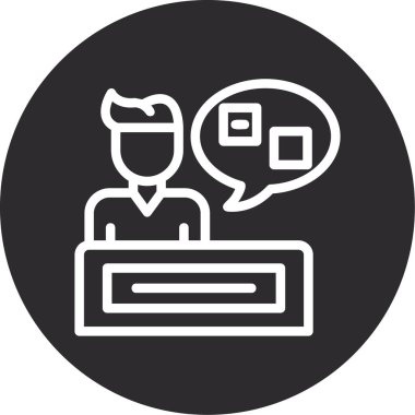 Müşteri servis simgesi vektör illüstrasyonu