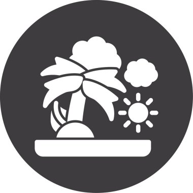 Bir çiçek simgesinin vektör illüstrasyonu