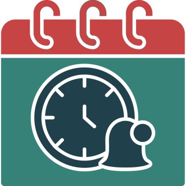 Saat simgesi vektör illüstrasyonu