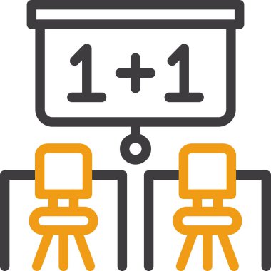 sınıf okul simgesi, vektör illüstrasyonu