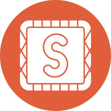 S harfi simgesinin vektör çizimi
