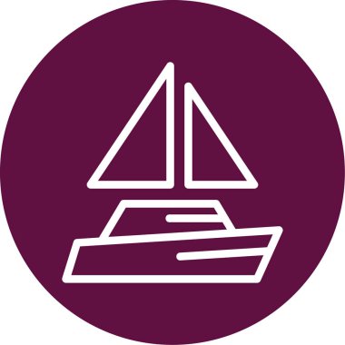 Tekne. Web simgesi basit illüstrasyon