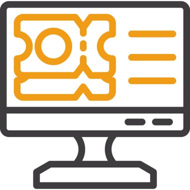 Tarayıcı bilgisayar simgesi ana hat biçiminde