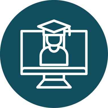 Bilgisayar. Web simgesi basit illüstrasyon