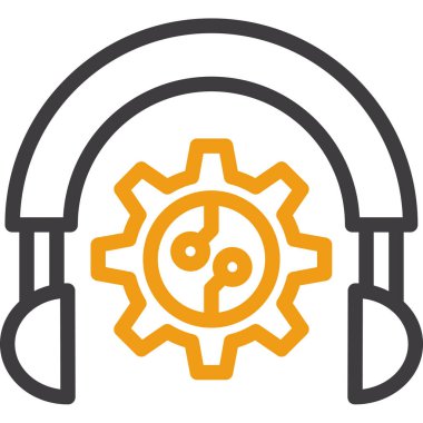 Kulaklık. Web simgesi basit illüstrasyon