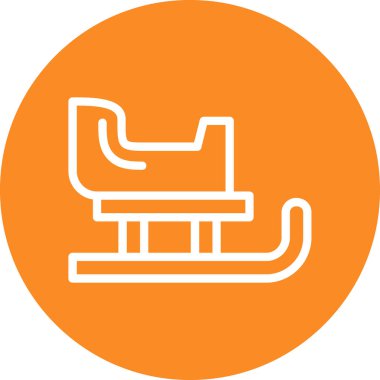 Bir sandalye simgesinin vektör illüstrasyonu