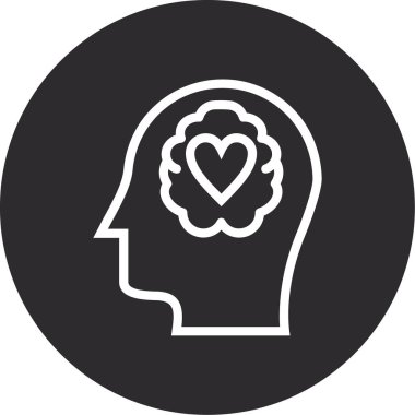 beyin ikonu vektör illüstrasyonu