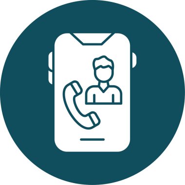 Telefon vektör simgesini ara. biçim vuruş sembolü, düz renk, yuvarlak açılar, beyaz arkaplan.