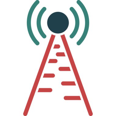 uydu sinyali düz vektör simgesi