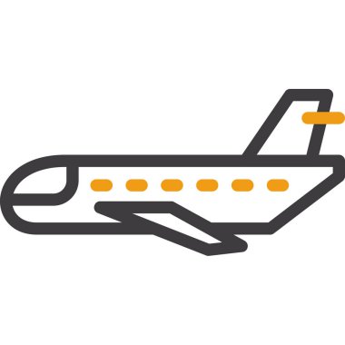 Basit Yolcu düzlemi vektör simgesi