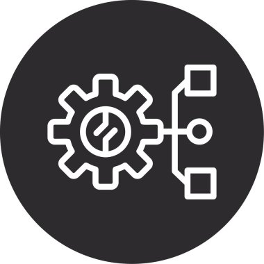 dişli simgesi vektör illüstrasyonu