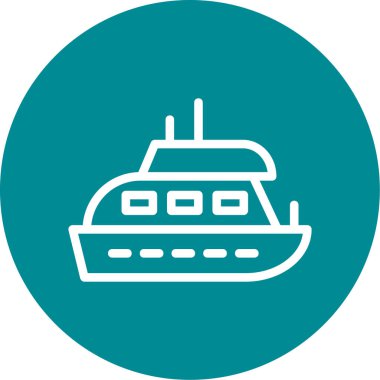 tekne ikonu vektör illüstrasyonu