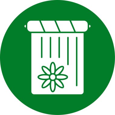 Çiçek. Web simgesi basit illüstrasyon