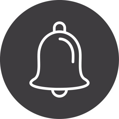 Moda biçimi izole edilmiş arkaplanda çan simgesi