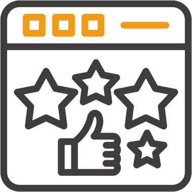 Reyting. Web simgesi basit tasarım