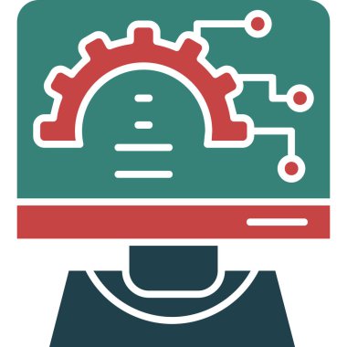 makine dişli makine simgesi doldurulmuş dış hat biçimi