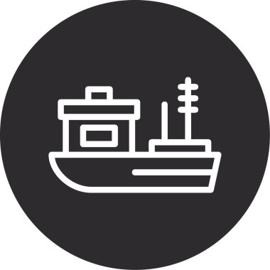 Gemi simgesi vektör illüstrasyonu