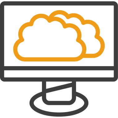 ana hat biçiminde bilgisayar bulut veri simgesi