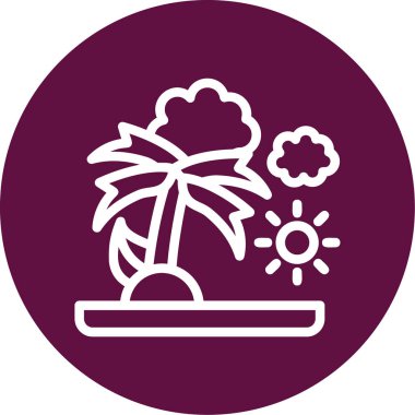 yaz ve tatil vektör simgesi