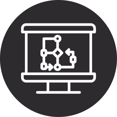 vektör lcd simgesi illüstrasyonu