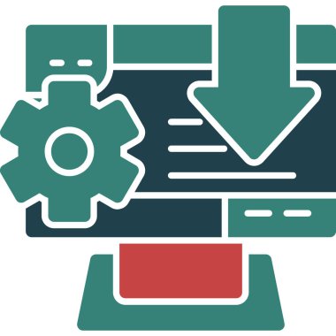 Web geliştirme vektör simgesi