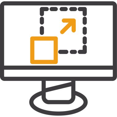 bilgisayar ekran simge vektör çizim