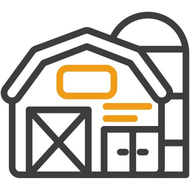 Çiftlik. Web simgesi basit tasarım