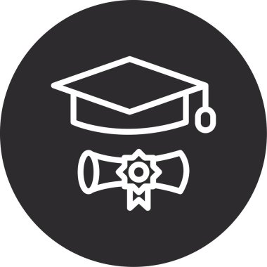 Mezuniyet kap simgesi, basit tarzı