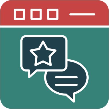 Sohbet simgesi vektör illüstrasyonu