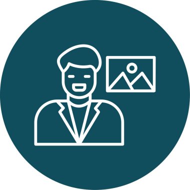 İş adamı simgesinin vektör illüstrasyonu