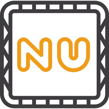 Bir n harfi simgesinin vektör illüstrasyonu