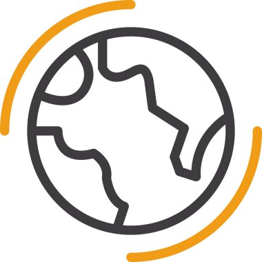 toprak küre simgesi, vektör illüstrasyonu