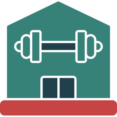 Bir fitness simgesinin vektör illüstrasyonu