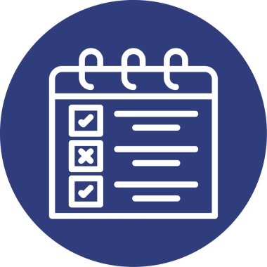 Kontrol listesi simgesinin vektör illüstrasyonu