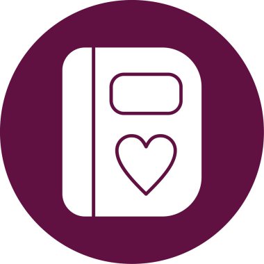 Aşk. Web simgesi basit illüstrasyon