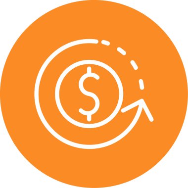 Dolar. Web simgesi basit illüstrasyon